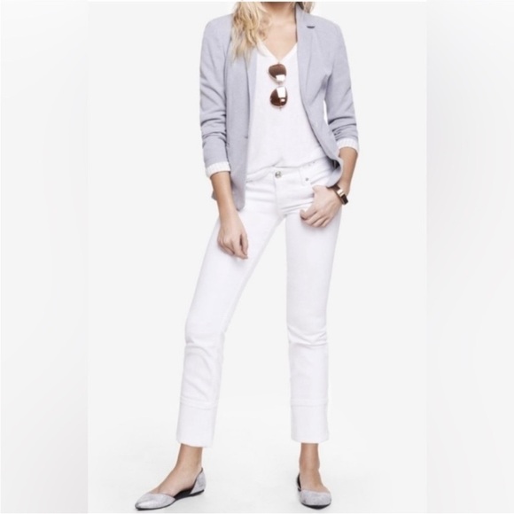 Express Denim - (Sold) Express Stella Cropped Skinny white jeans size 6